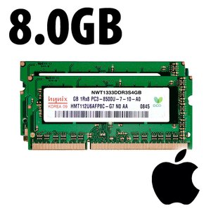 (*) 8.0GB (2 x 4GB) Apple Factory Original PC3-10600 1333MHz DDR3 204-Pin SO-DIMM Memory Upgrade Kit