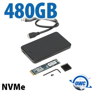 480GB OWC Aura Pro X2 Complete SSD Upgrade Solution for Mac Pro (Late 2013 - 2019) with Tools & 1.0TB OWC Express USB 3 Portable Storage Drive