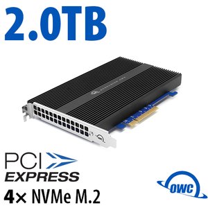 (*) 2.0TB OWC Accelsior 4M2 PCIe 3.0 NVMe M.2 SSD Storage Solution